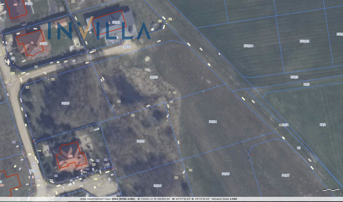 Działka budowlana Kielno – MPZP, prąd/woda/gaz – Działka na sprzedaż, Kielno, 2048.00 m2, IN381445