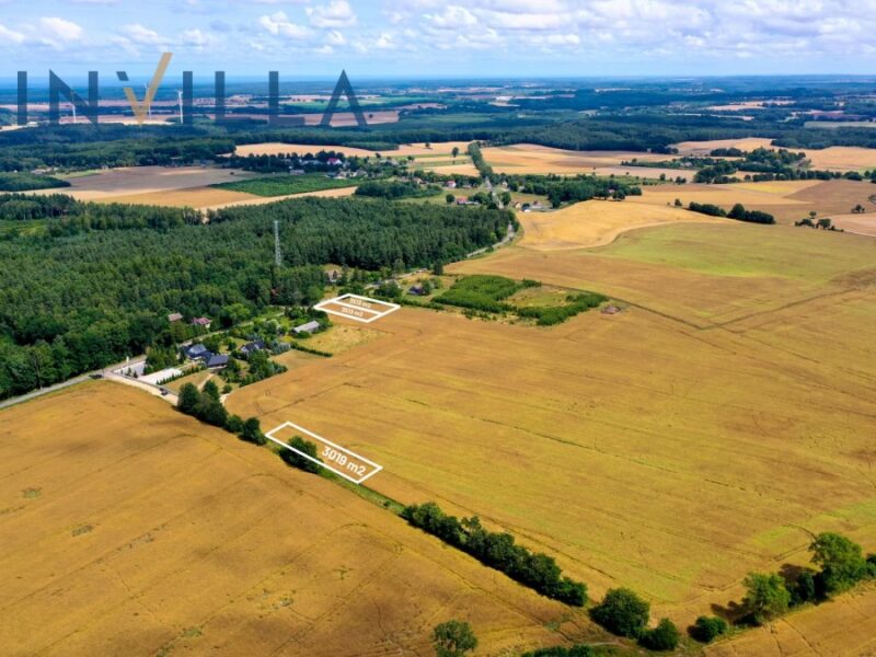 Atrakcyjna działka na Pobrzeżu Kaszubskim  – Działka na sprzedaż, Borkowo Lęborskie, 3019.00 m2, IN130609